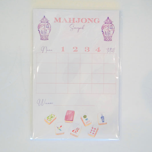 Mahjong Scorecard Pad