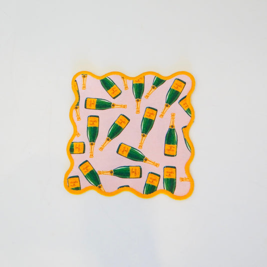 Champagne Bottles Cocktail Squares