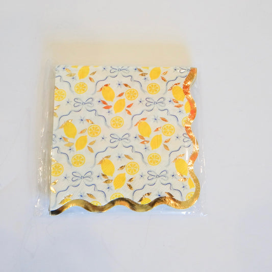 Lemon Foiled Napkins