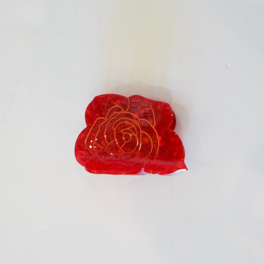 Red Rose Claw Clip