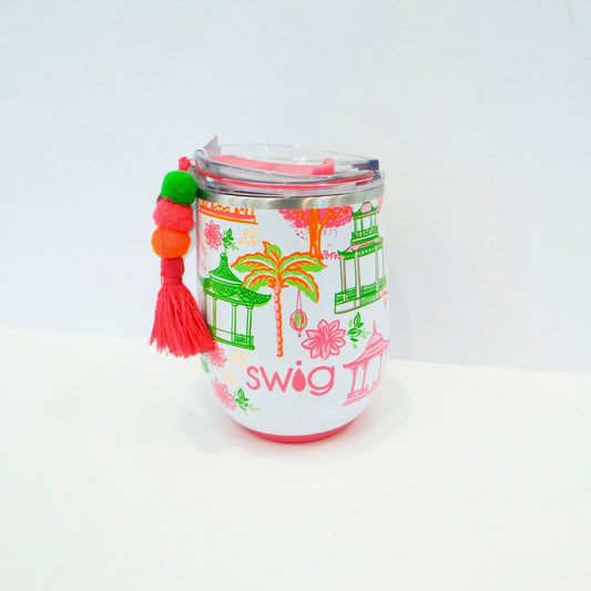 Swig Pagoda Paradise Stemless Wine Cup 12oz