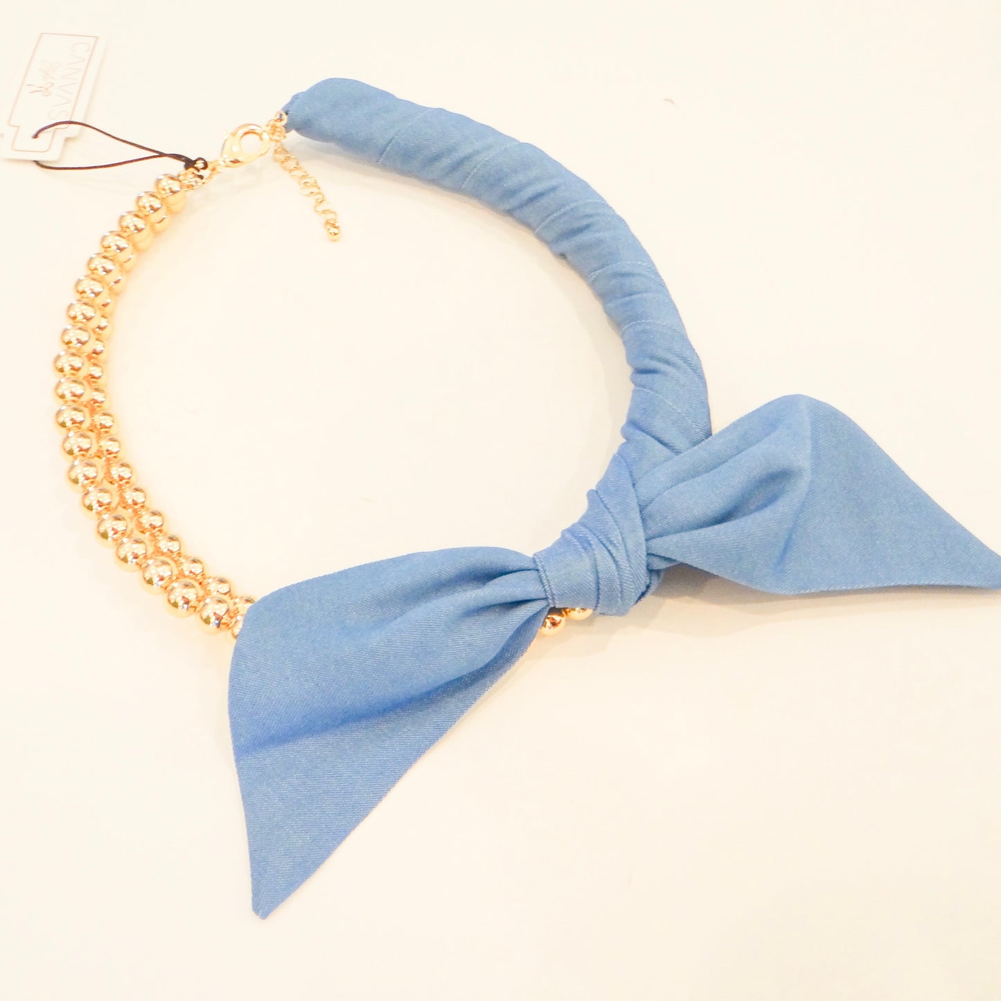Bianca Denim Scarf Necklace