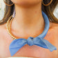 Bianca Denim Scarf Necklace