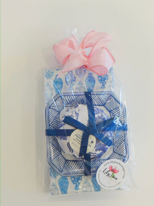 Mother's Day Gift Set: Blue & White