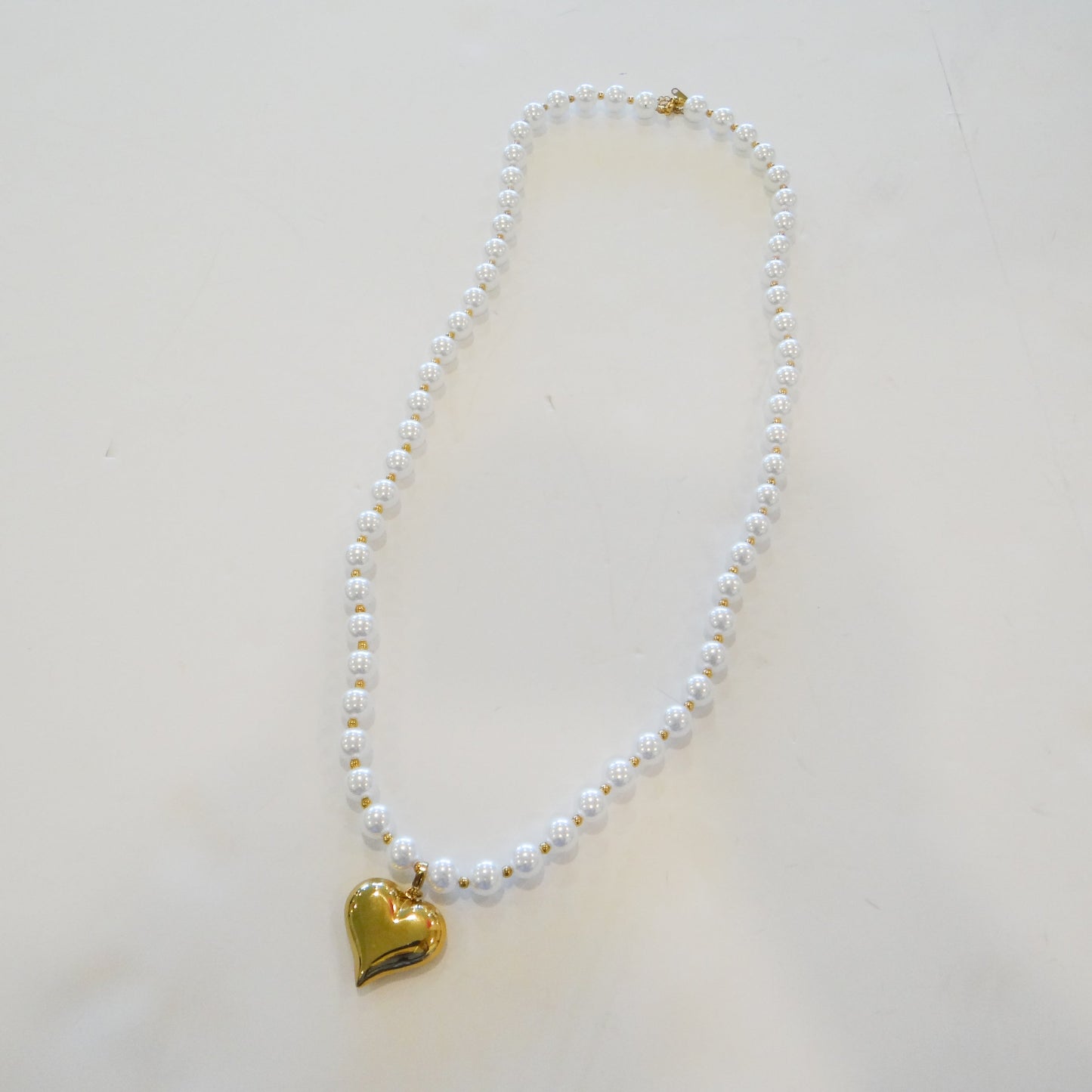 Wrap Around Pearl Heart Necklace