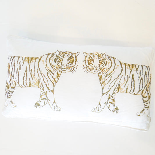 Tiger Walk Lumbar Pillow
