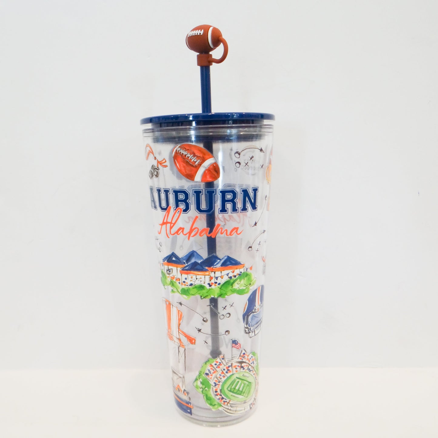 Tailgates in Auburn Plastic Tumbler 24oz