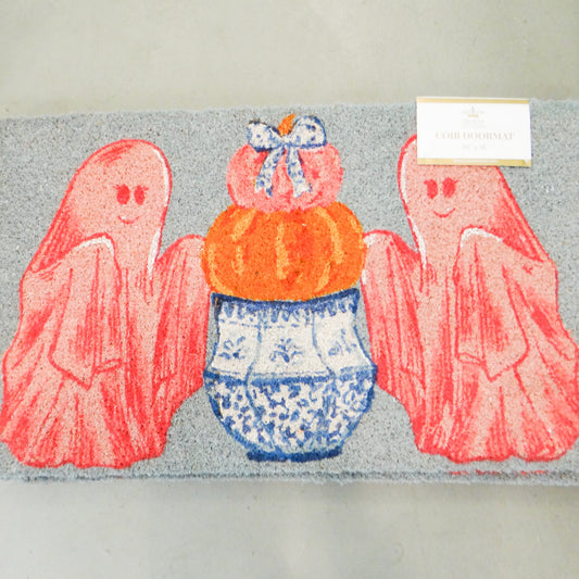 Friendly Ghost Coir Doormat