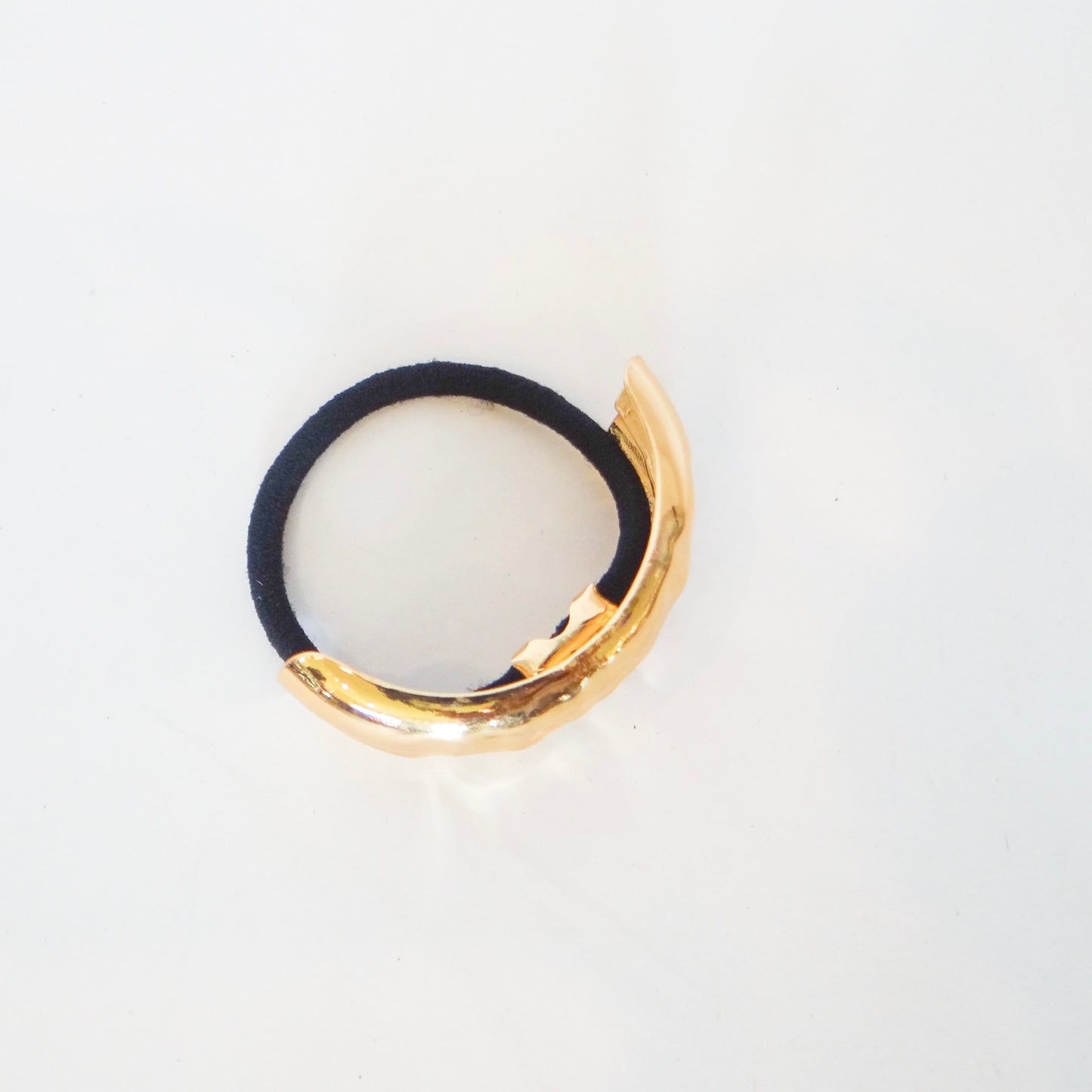 Hammered and Layered Dome Ponytail Holder