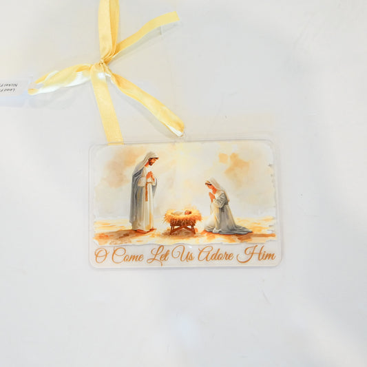 Let Us Adore him Acrylic Ornament
