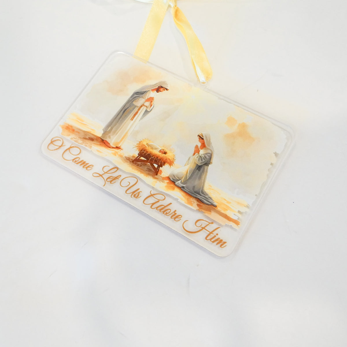 Let Us Adore him Acrylic Ornament