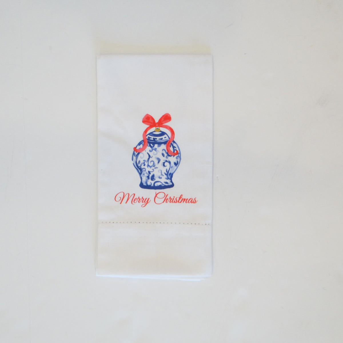 Chinoiserie Merry Christmas Hand Towel