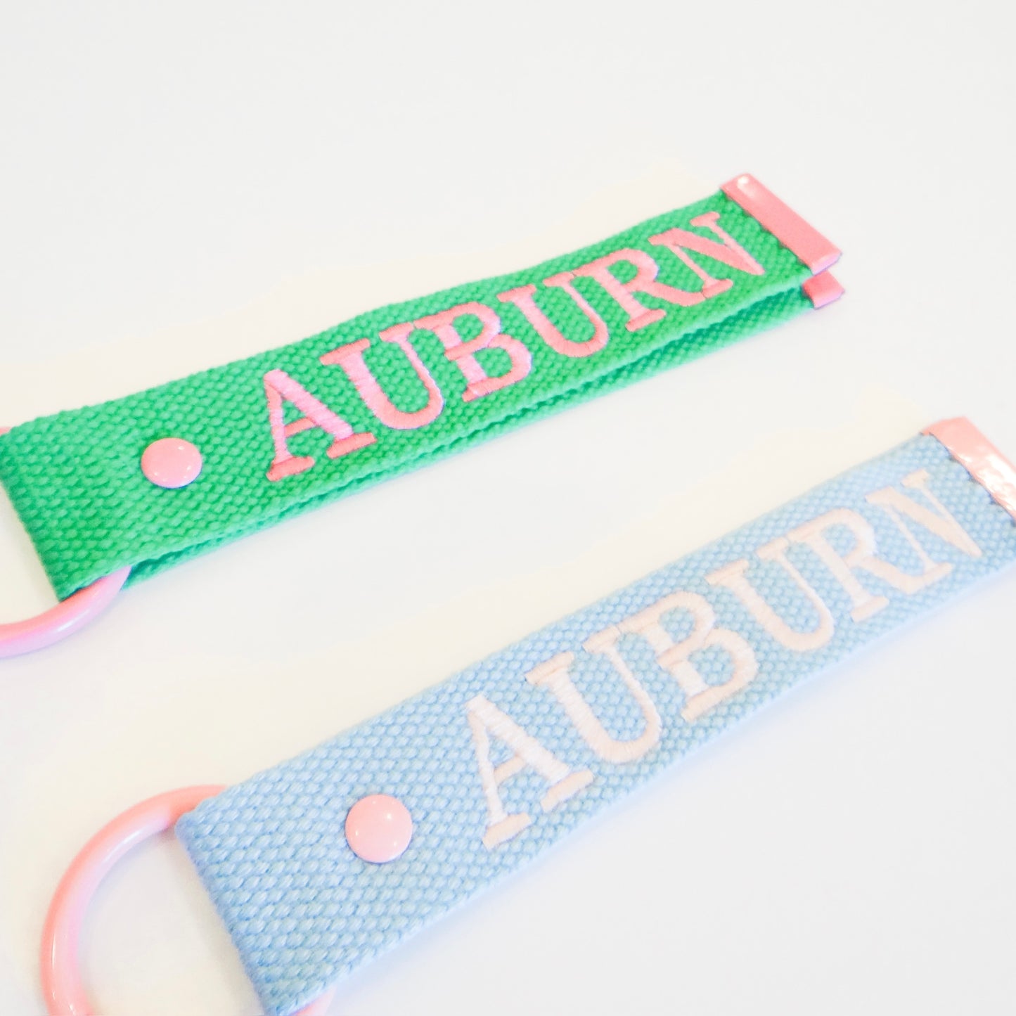 Woven Auburn Keychain