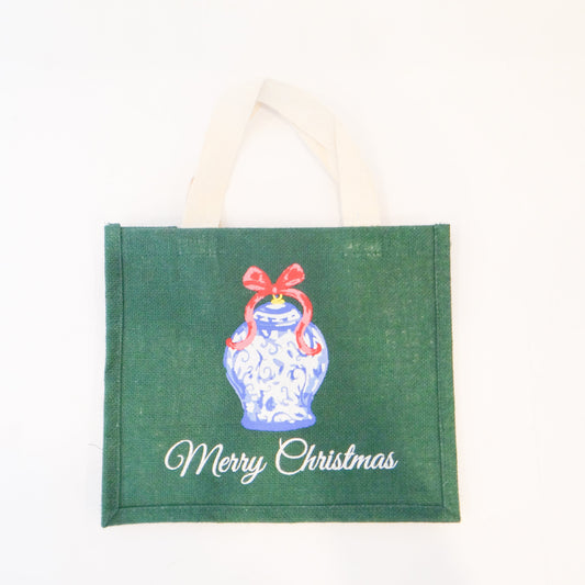 Chinoiserie Christmas Gift Tote