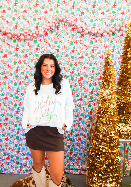 Holly Jolly Corded Sweatshirt