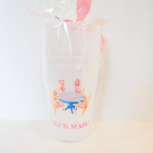 Mahjong Dogs Frosted Cups