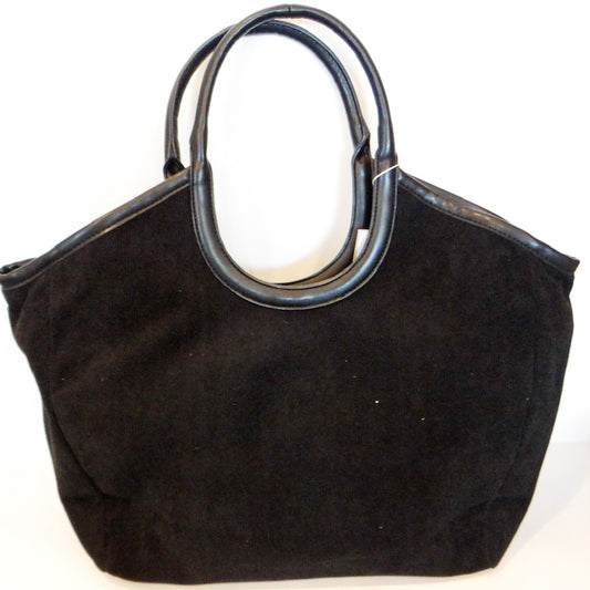 Black Corduroy Tote