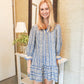 Dusty Blue Mini Dress