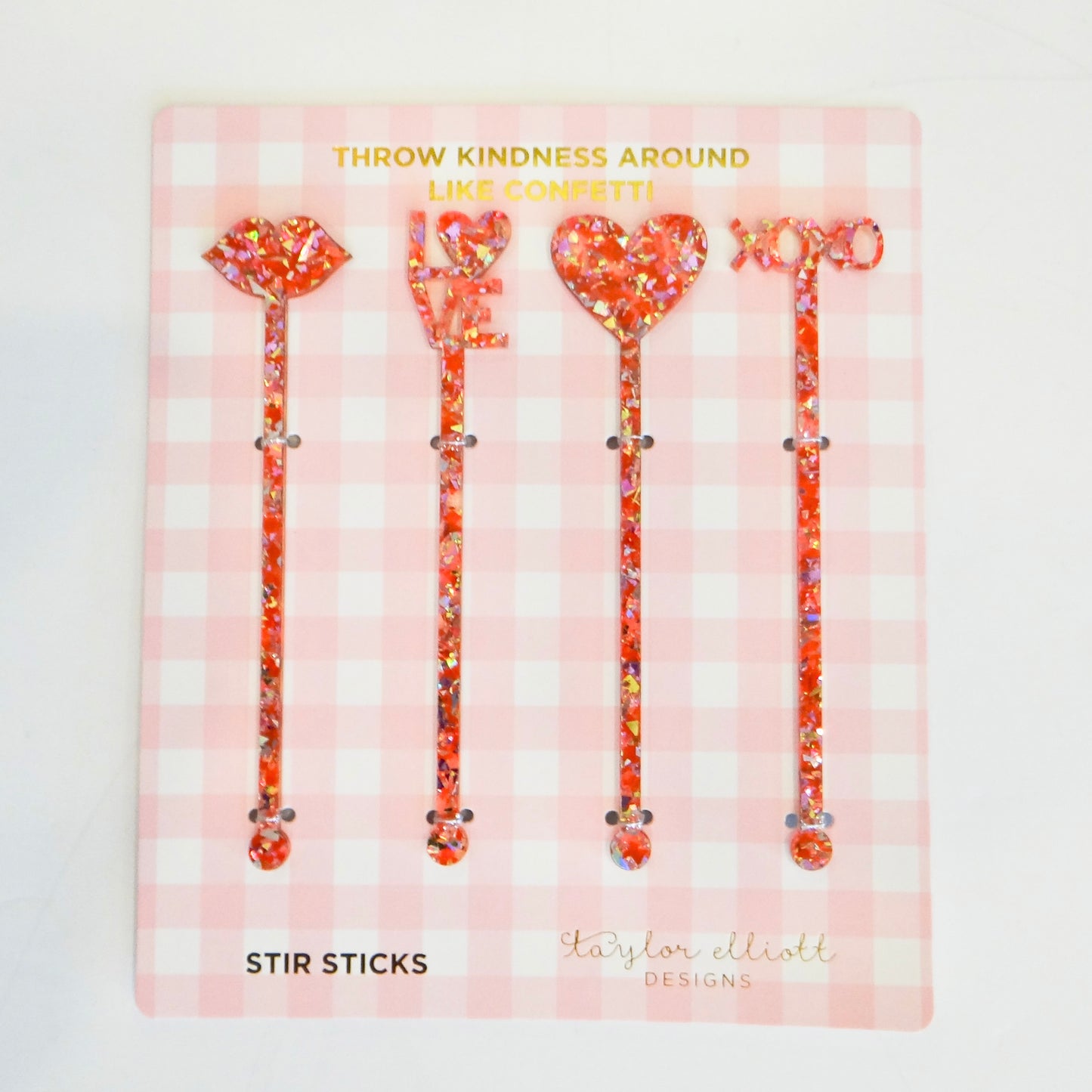 4 pack Love Stir Sticks