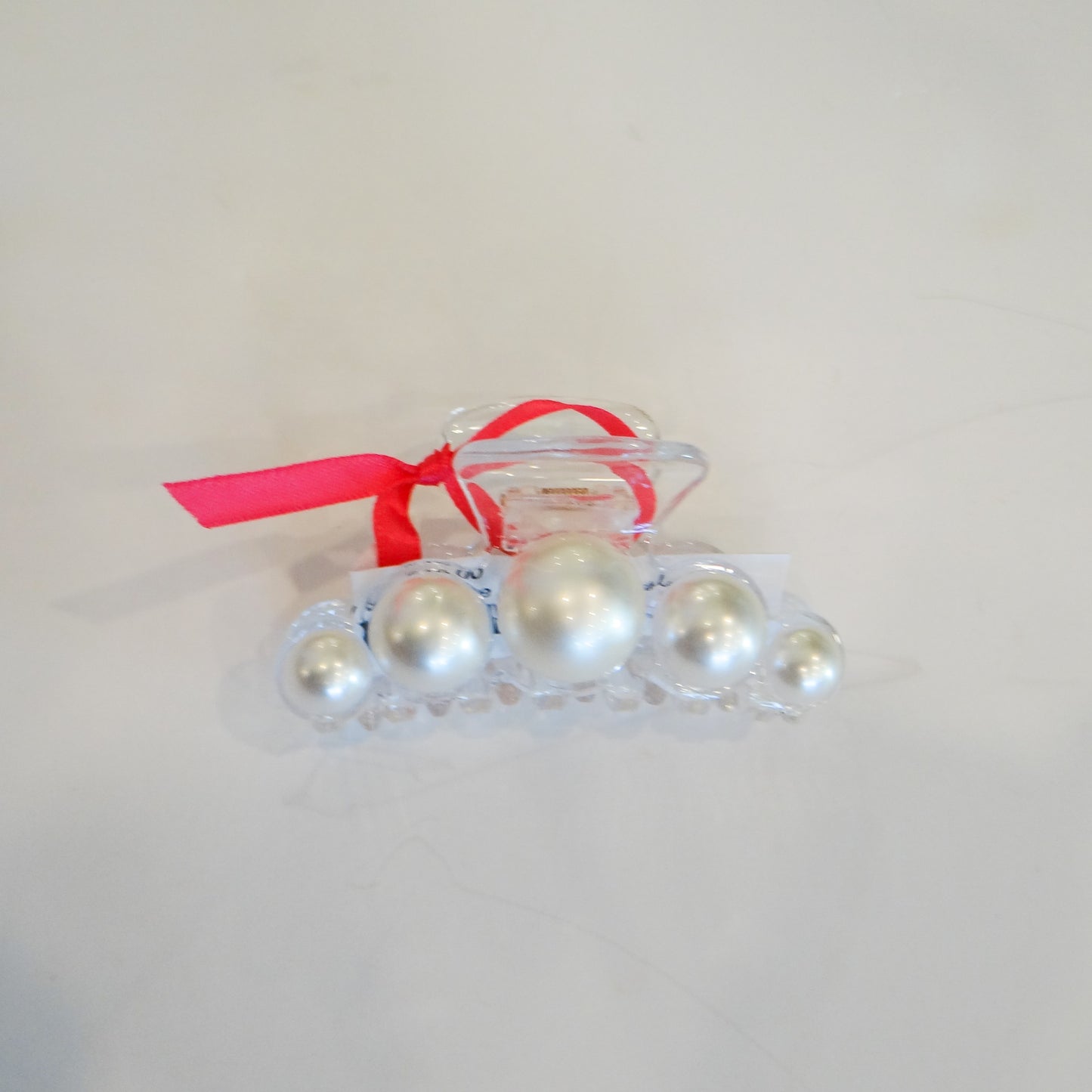 Clear and Pearl Claw Clip
