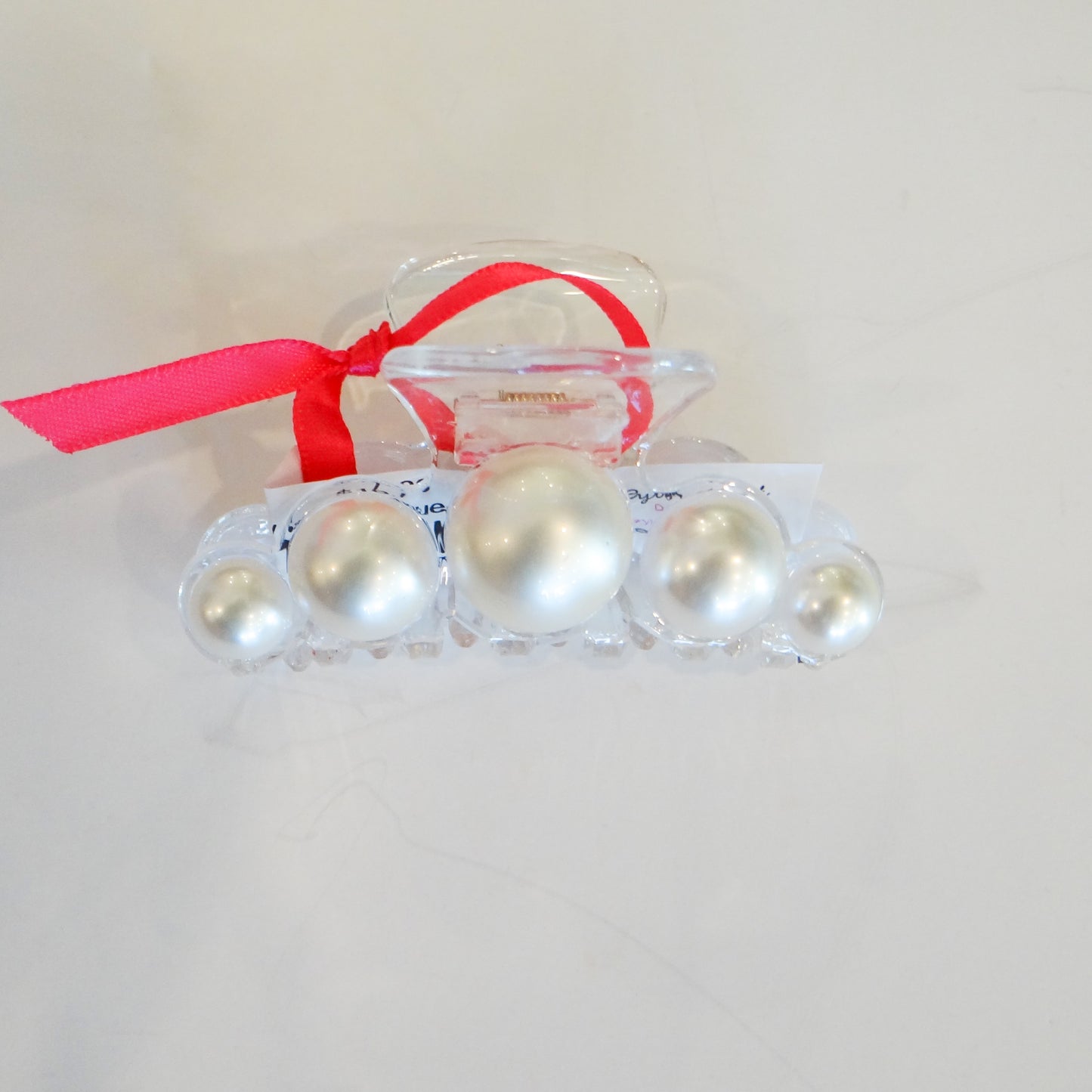 Clear and Pearl Claw Clip