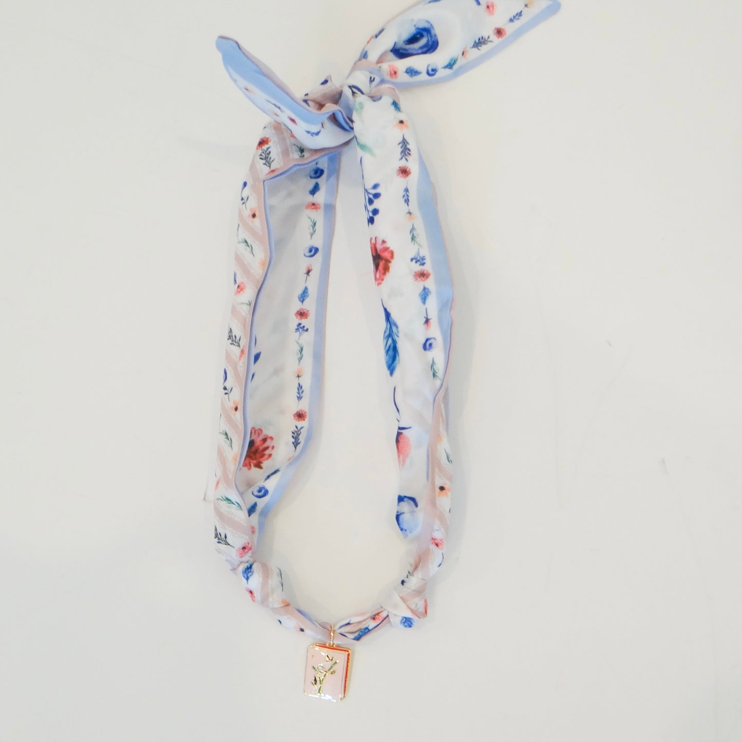 Mahjong Scarf Charm Necklace