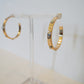 Studded Hammered Hoops