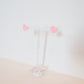 Pink Heart Studs