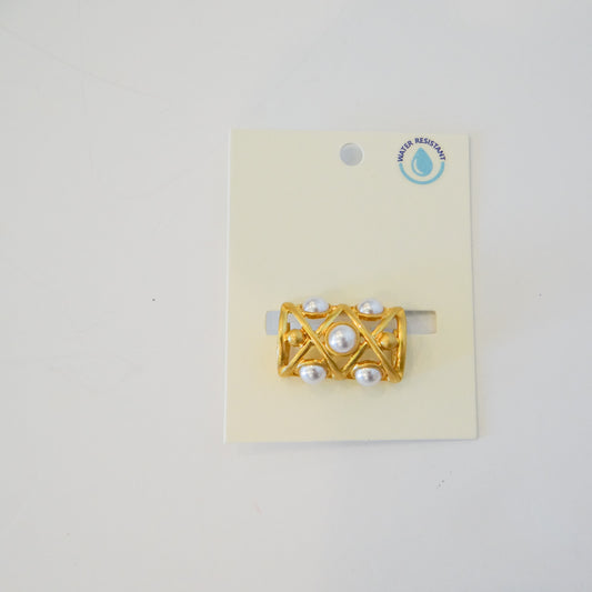 Vintage Pearl Scarf Ring