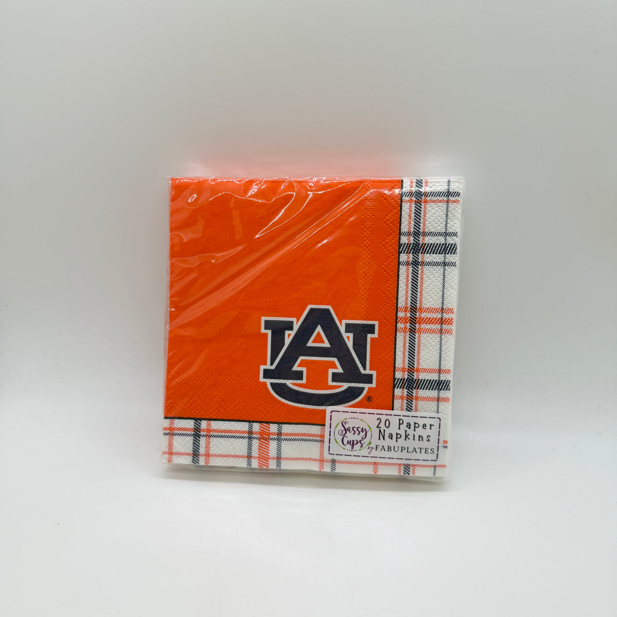 Plaid Auburn Cocktail Napkins