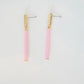 Pink Linked Bar Earrings