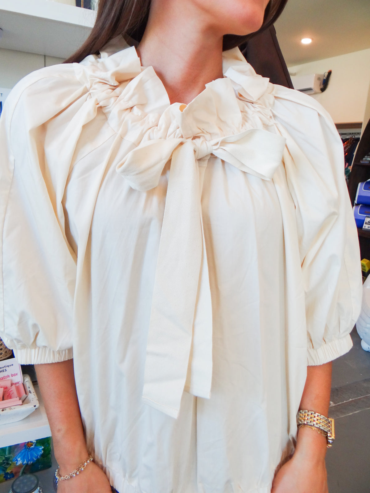 Vanilla Ruffle Top