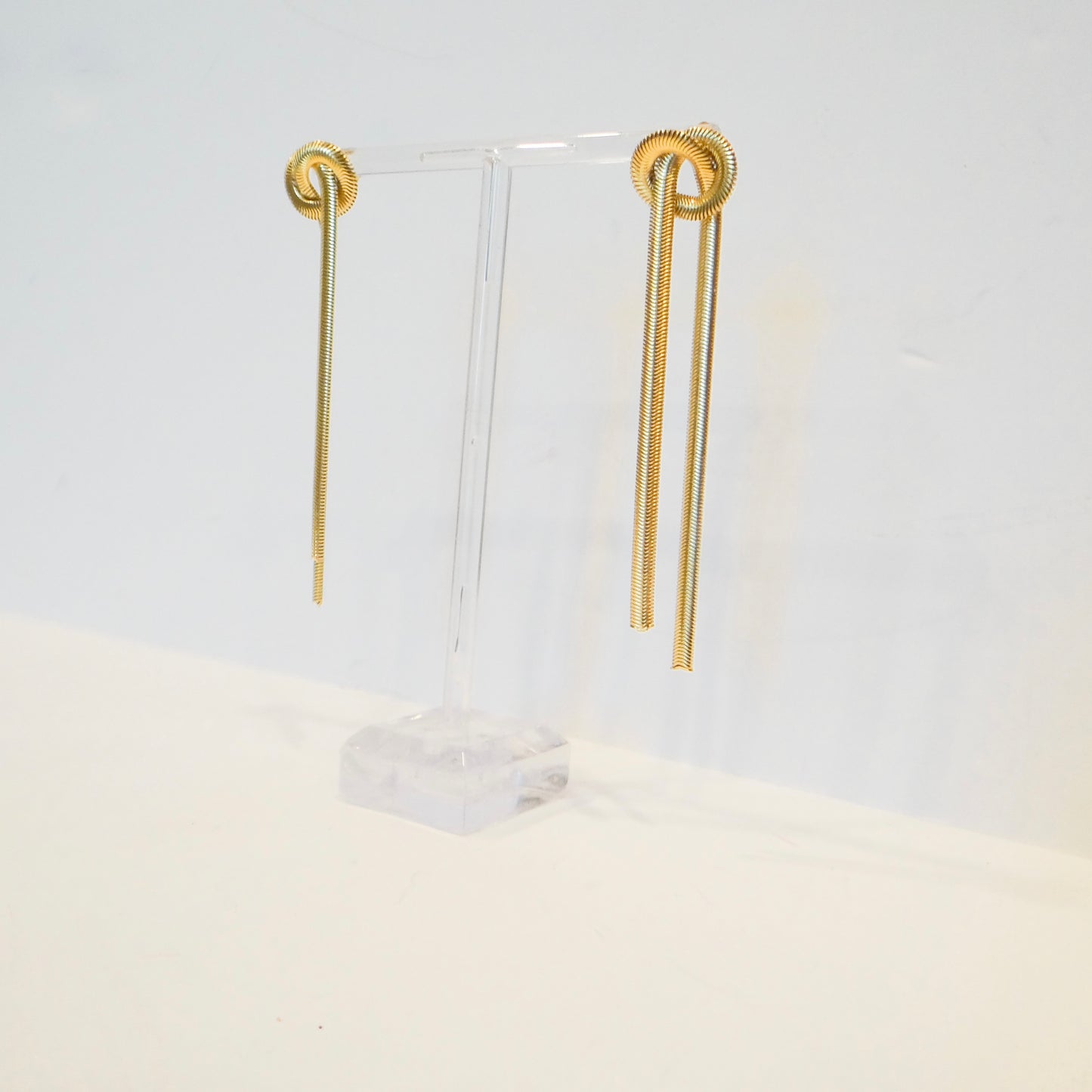 Gold Knot Dangle Earrings