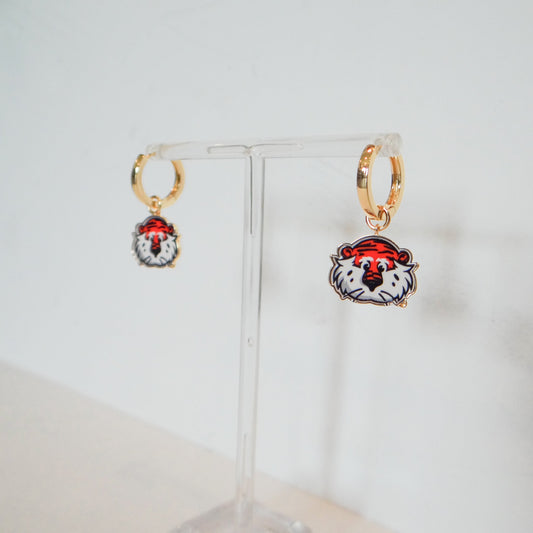 Aubie the Tiger Pendant Earrings