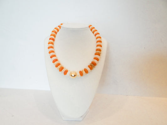 Orange Out Beaded Necklace