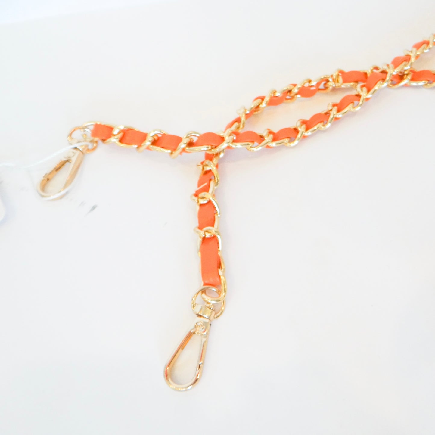 Orange Chain Mail Purse Strap