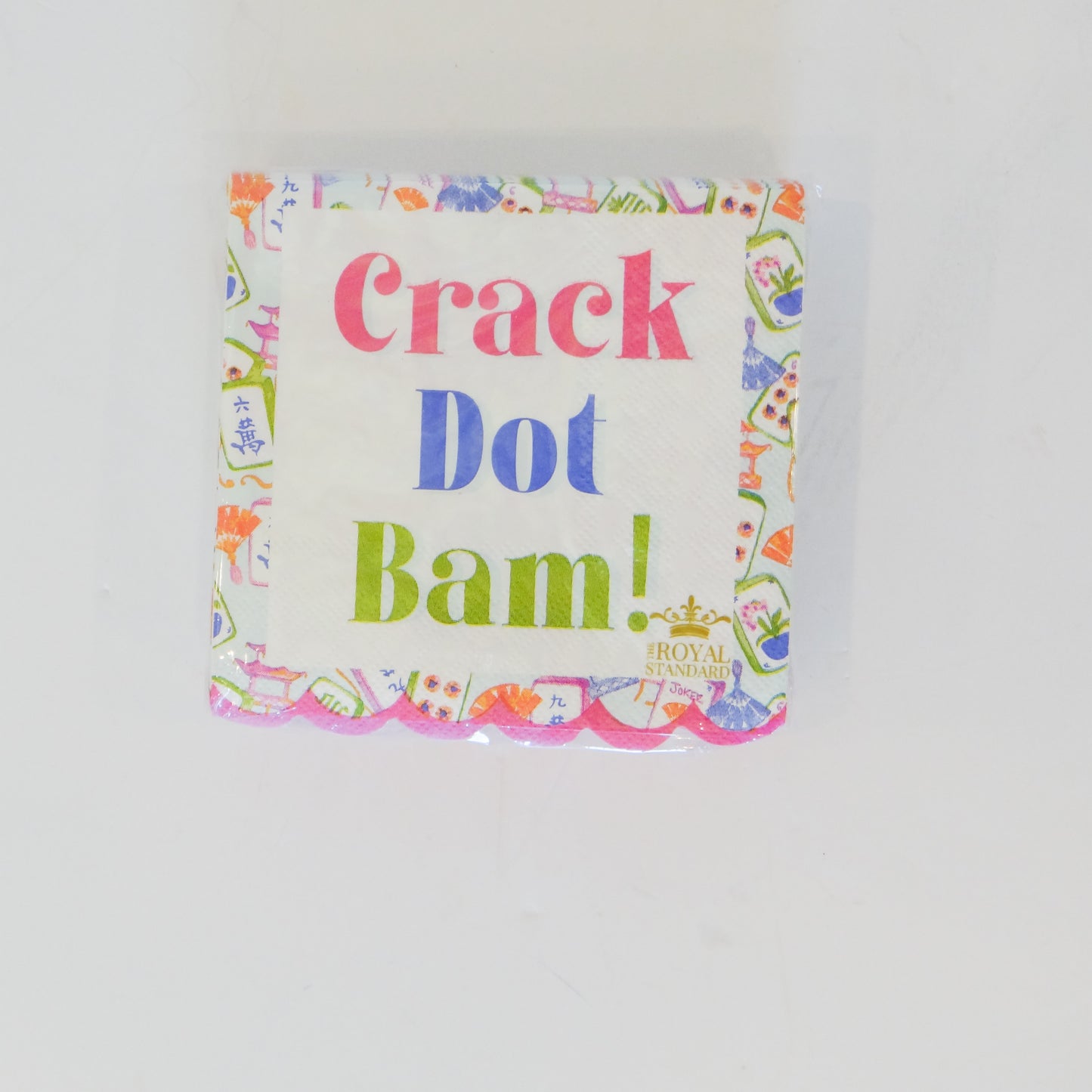 Crack Dot Bam Scallop Cocktail Napkins
