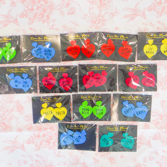 Sorority Heart Earrings
