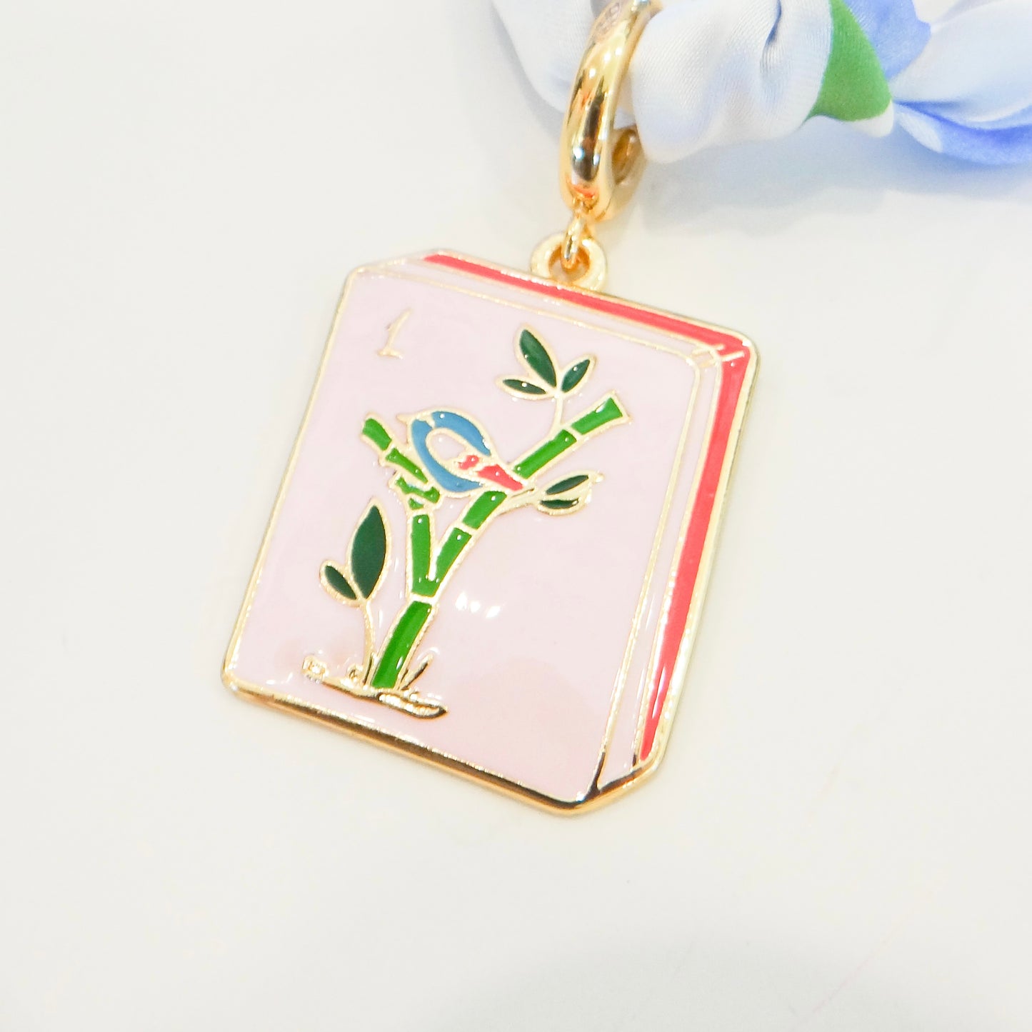 Mahjong Scarf Charm Necklace