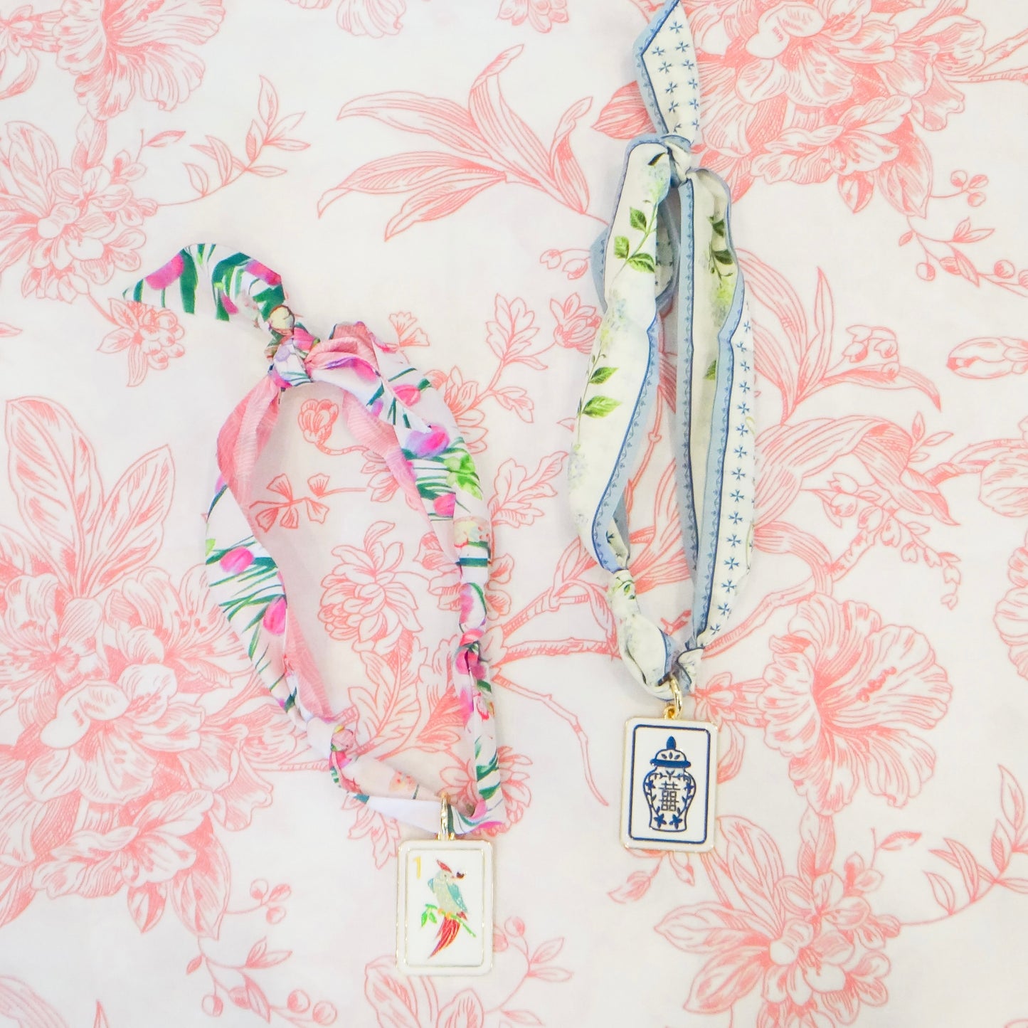 Mahjong Scarf Charm Necklace