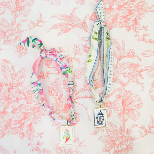 Mahjong Scarf Charm Necklace