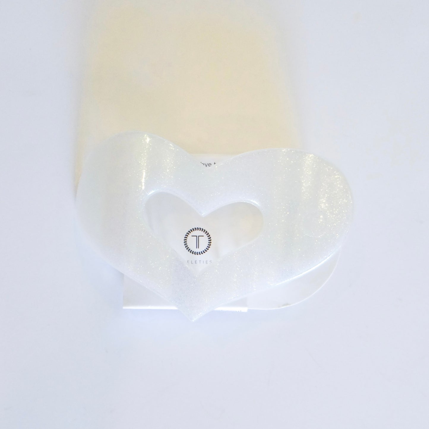 Teleties Mother of Pearl Heart Clip