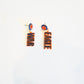 War Eagle Block Earrings