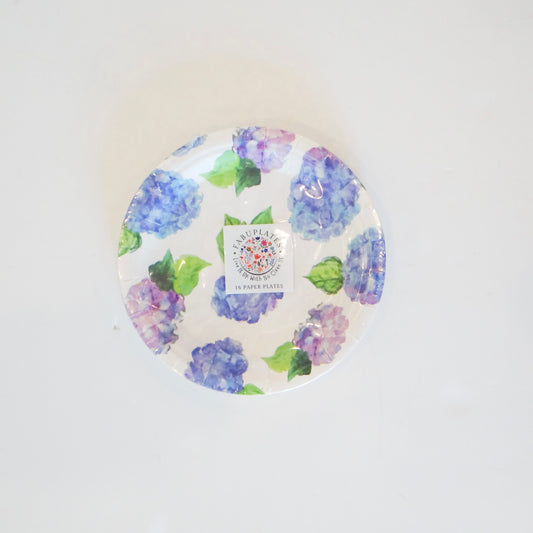 Hydrangeas 16ct 7" Paper Plates