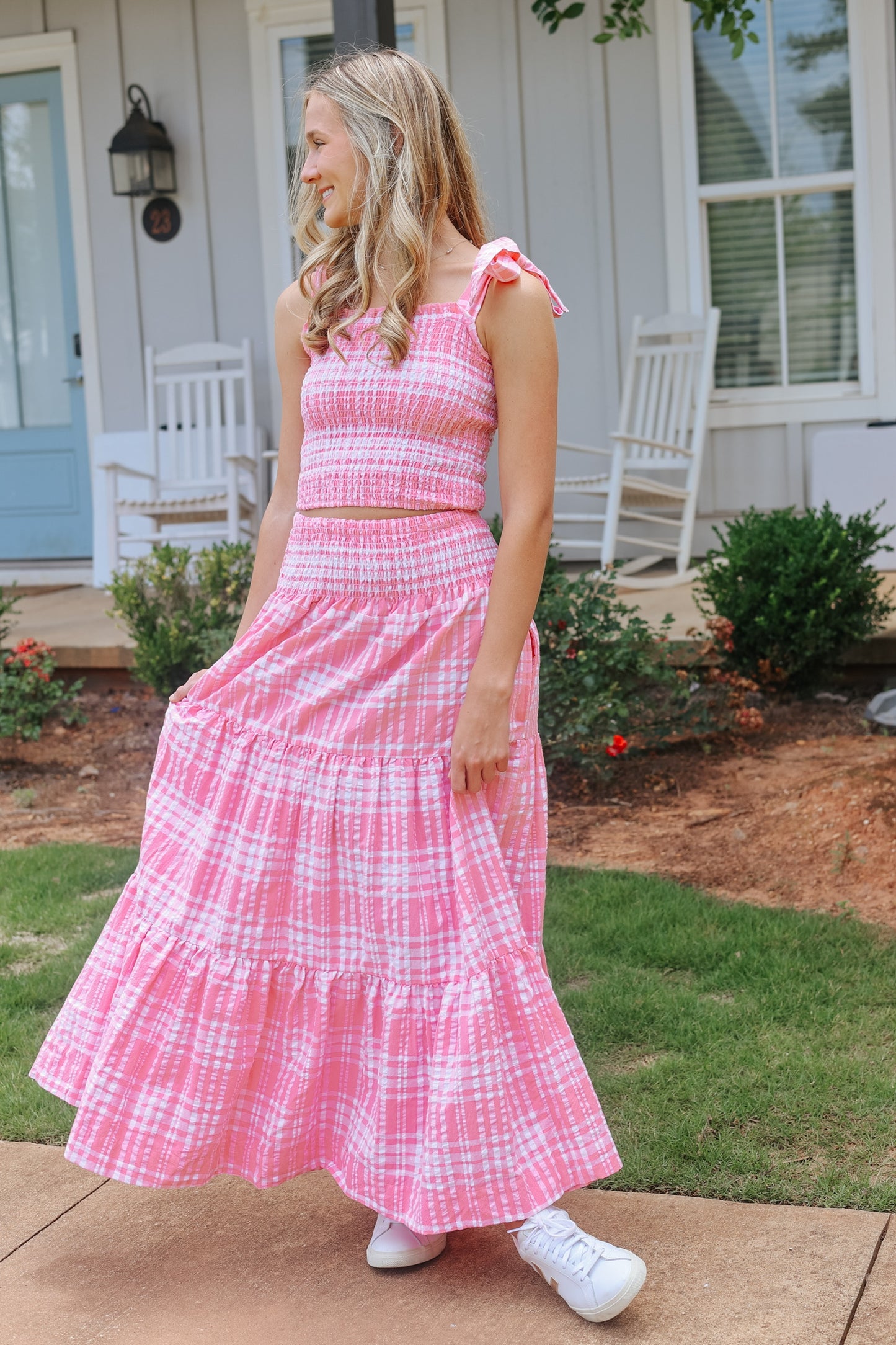 Smocked Maxi Skirt and Top Set