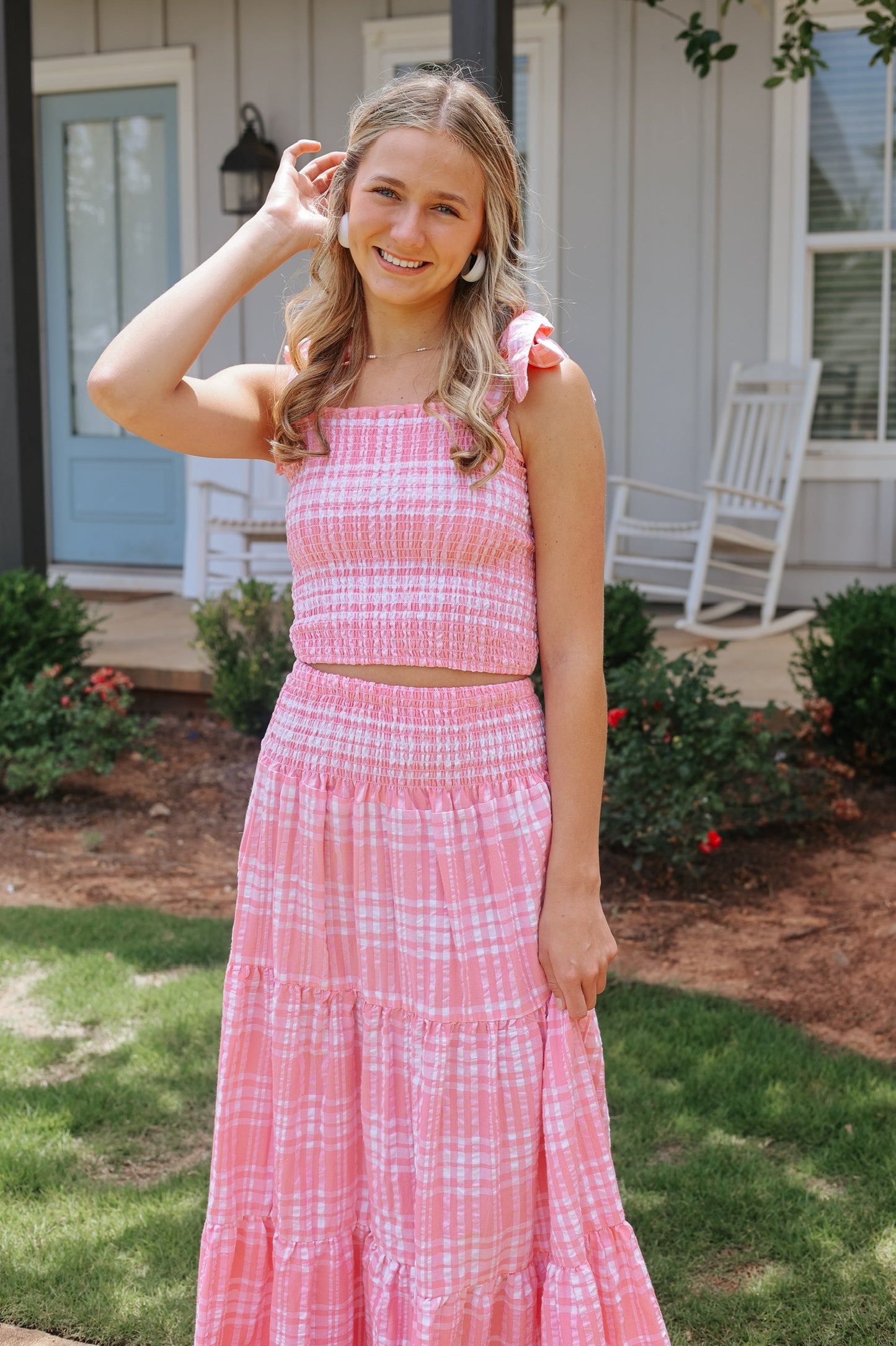 Smocked Maxi Skirt and Top Set