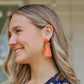 Orange Beaded Cheer Drop Earring