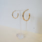 Studded Hammered Hoops
