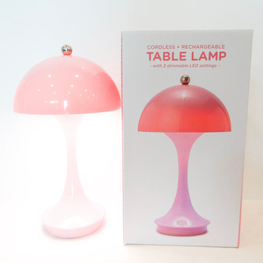 Pink Mushroom Cordless Lamp