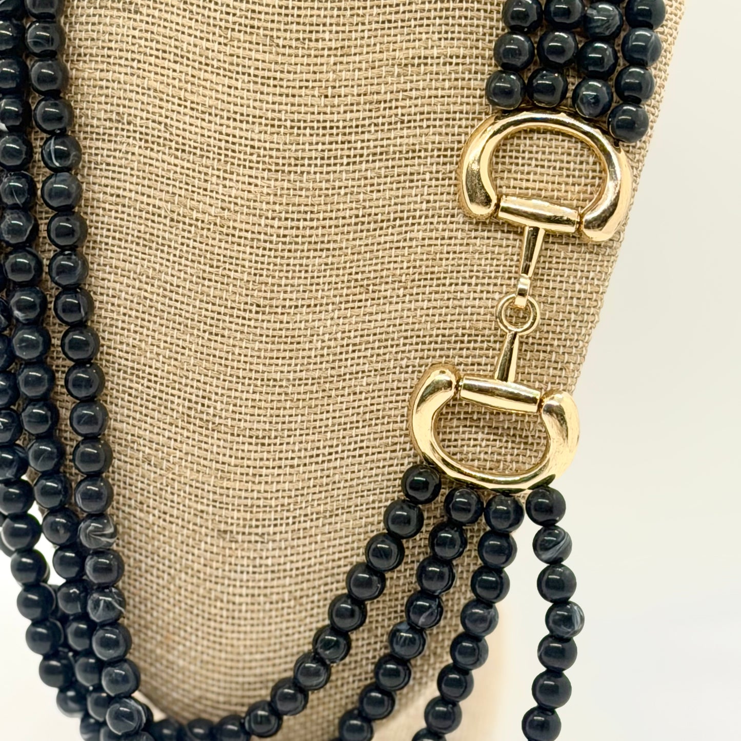 Black Horse Bit Necklace